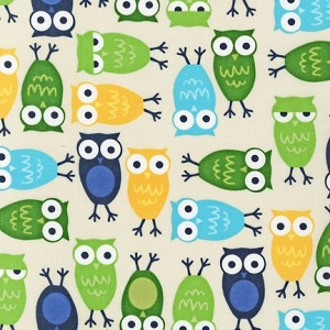 Blue Owl Fabric